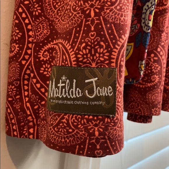 Matilda Jane Arianna Brick Red Orange Dress - Picture 9 of 10